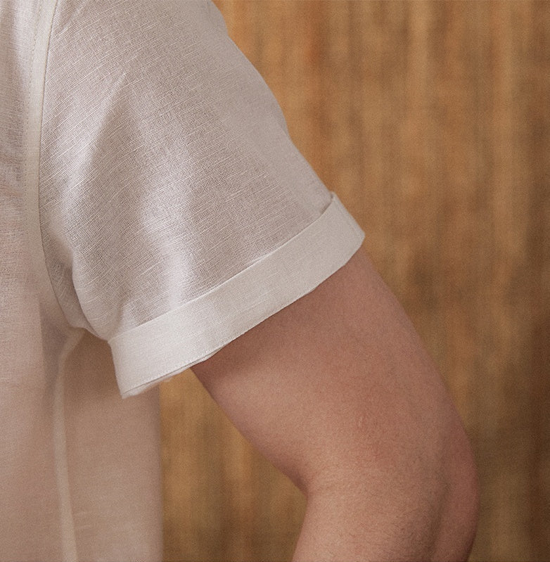 Classic Cuban Collar Linen Blend Shirt