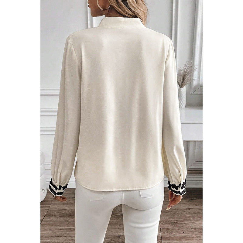 Petal Stitch Longline Blouse