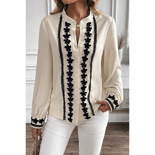 Petal Stitch Longline Blouse