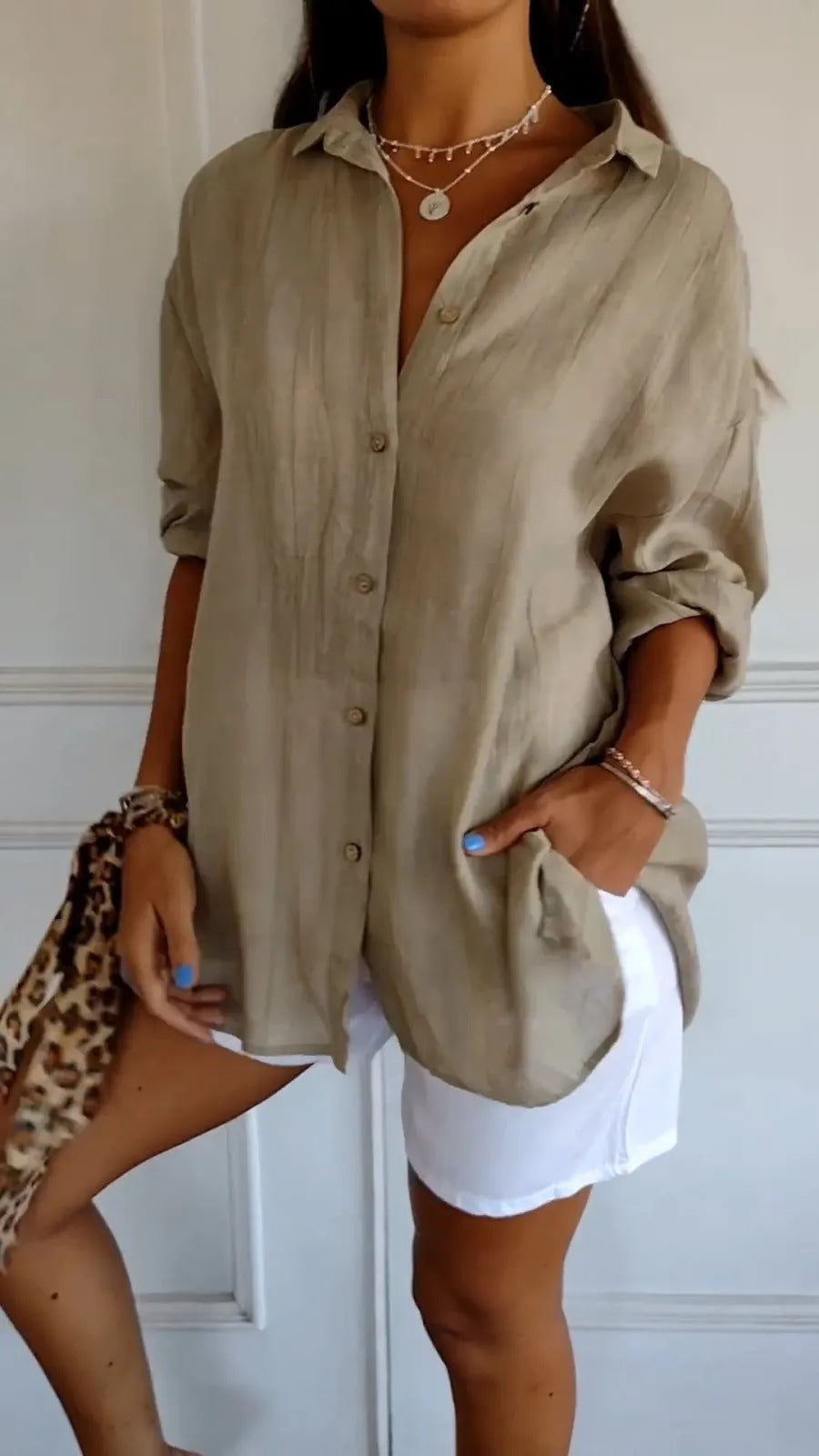 Casual Luxe Lapel Blouse