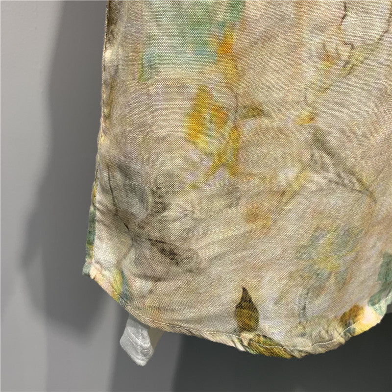 Vintage Bloom Linen Shirt