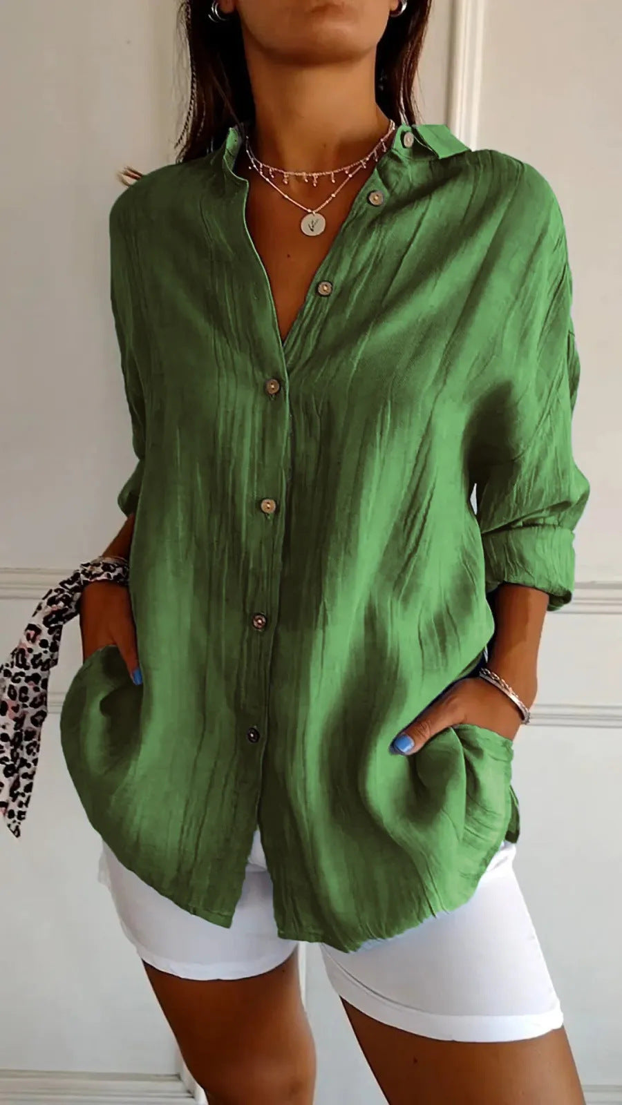 Casual Luxe Lapel Blouse