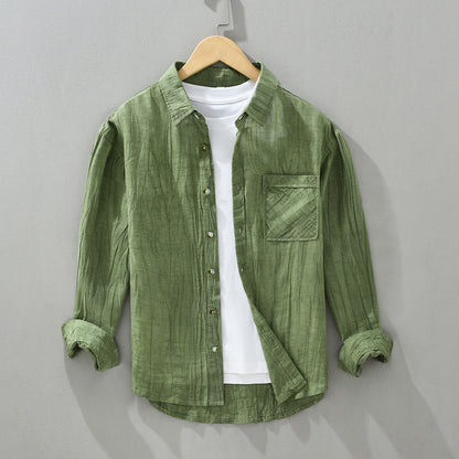 Textured Lightweight Linen Shirt