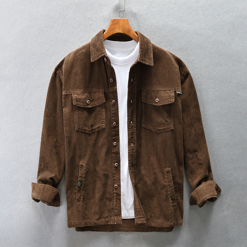 Retro Workwear Corduroy Shirt