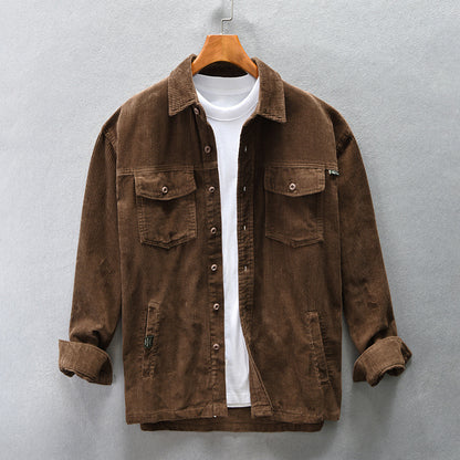 Retro Workwear Corduroy Shirt