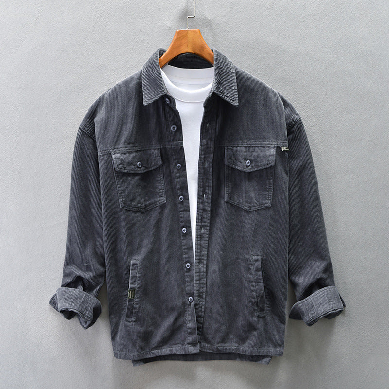 Retro Workwear Corduroy Shirt