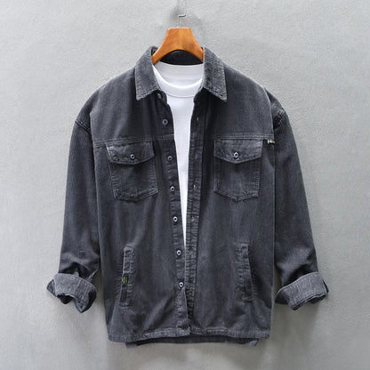 Retro Workwear Corduroy Shirt