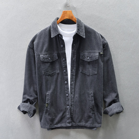 Retro Workwear Corduroy Shirt