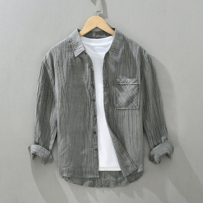 Textured Lightweight Linen Shirt