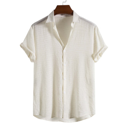 Minimal Check Linen Shirt