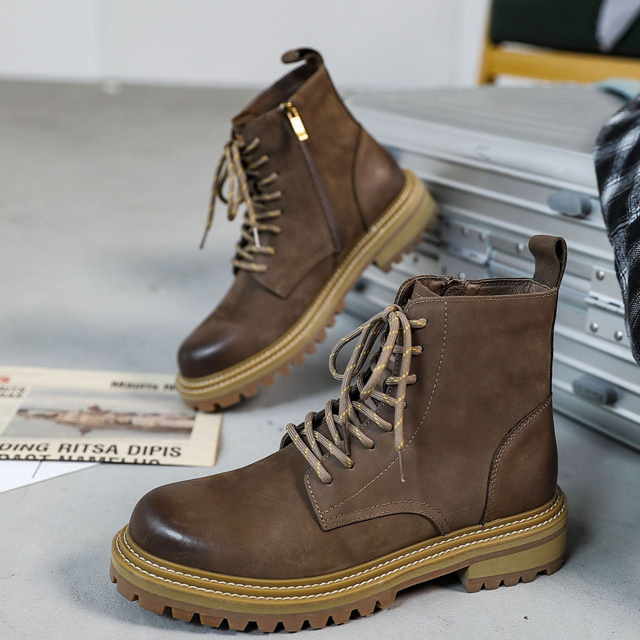 Frontier Lace-Up Boots