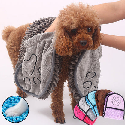 Plush Microfiber Dog & Cat Drying Wrap – Fast Dry, Soft & Cozy