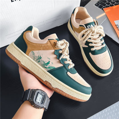 Urban Dynasty Lace-Up Sneakers – Vintage-Inspired Casual Shoes