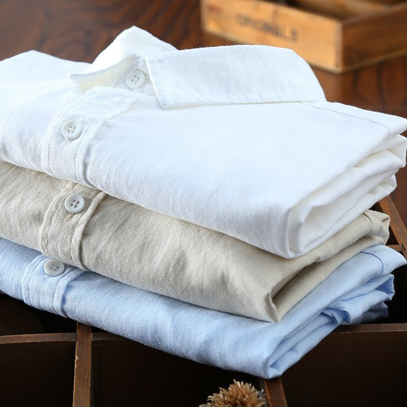 Coastal Linen Button-Up Shirt