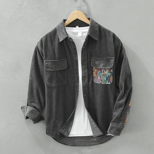 Embroidered Corduroy Shirt