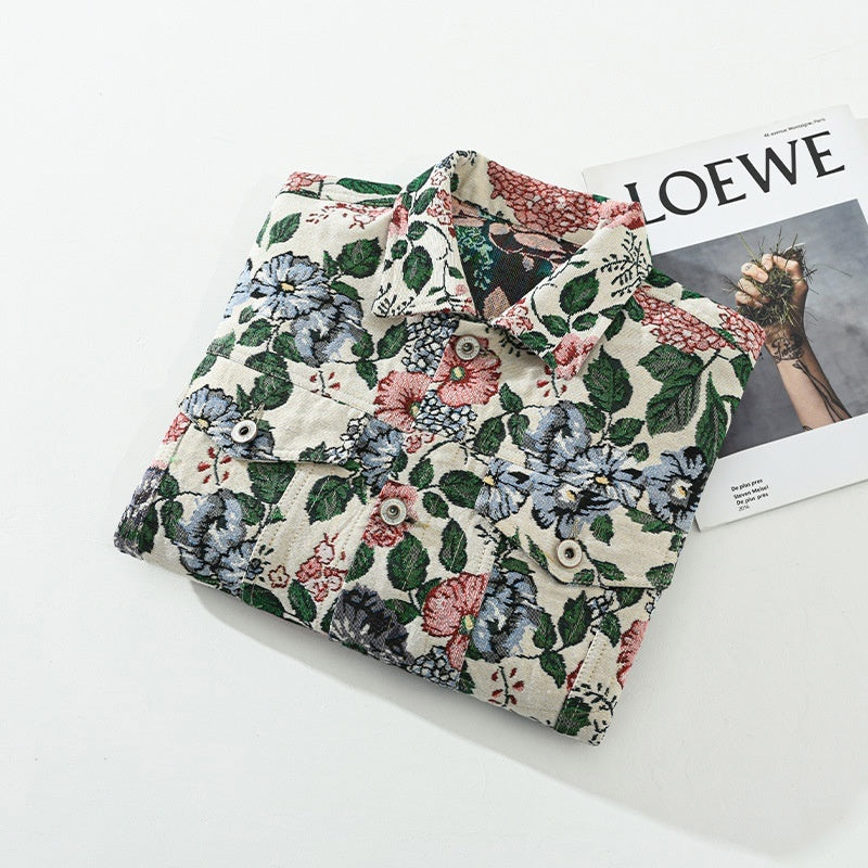 Retro Floral Men's Jacket
