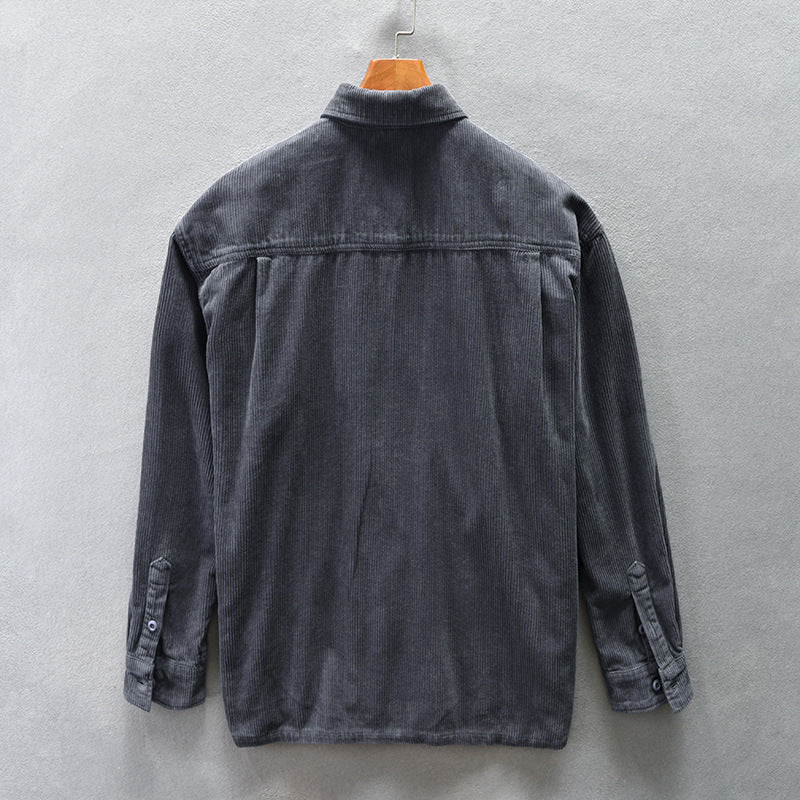Retro Workwear Corduroy Shirt