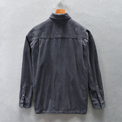 Retro Workwear Corduroy Shirt
