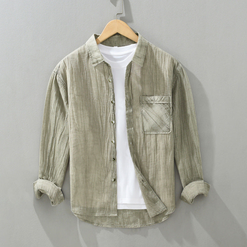 Textured Lightweight Linen Shirt