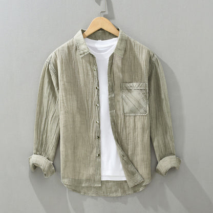 Textured Lightweight Linen Shirt