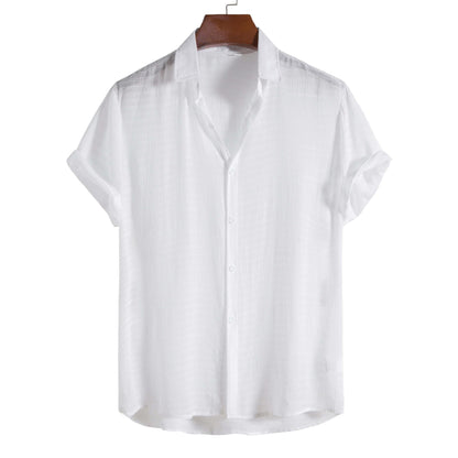 Minimal Check Linen Shirt